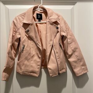 Art Class Blush Faux Leather Jacket
